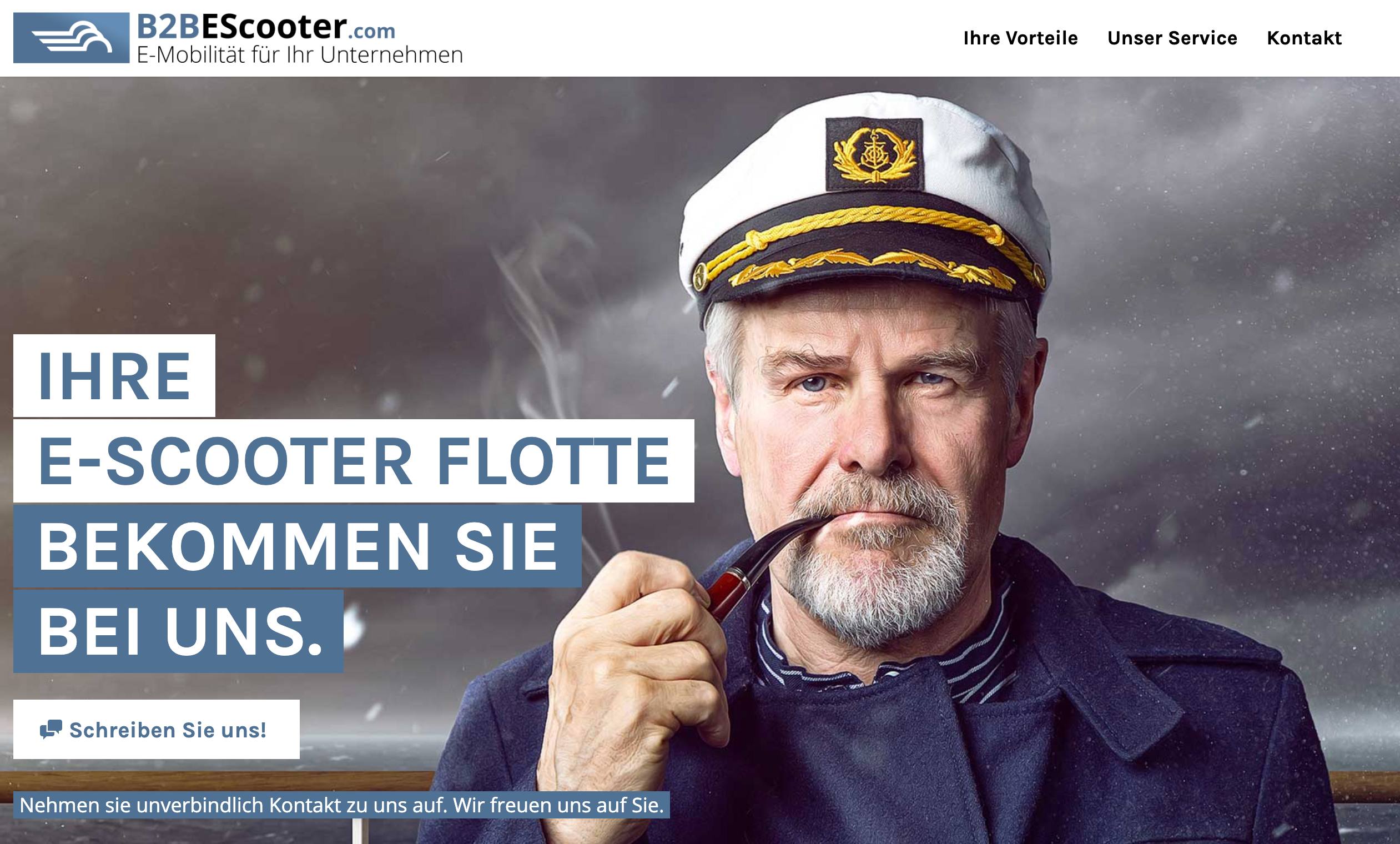 Screenshot von B2BEscooter.com
