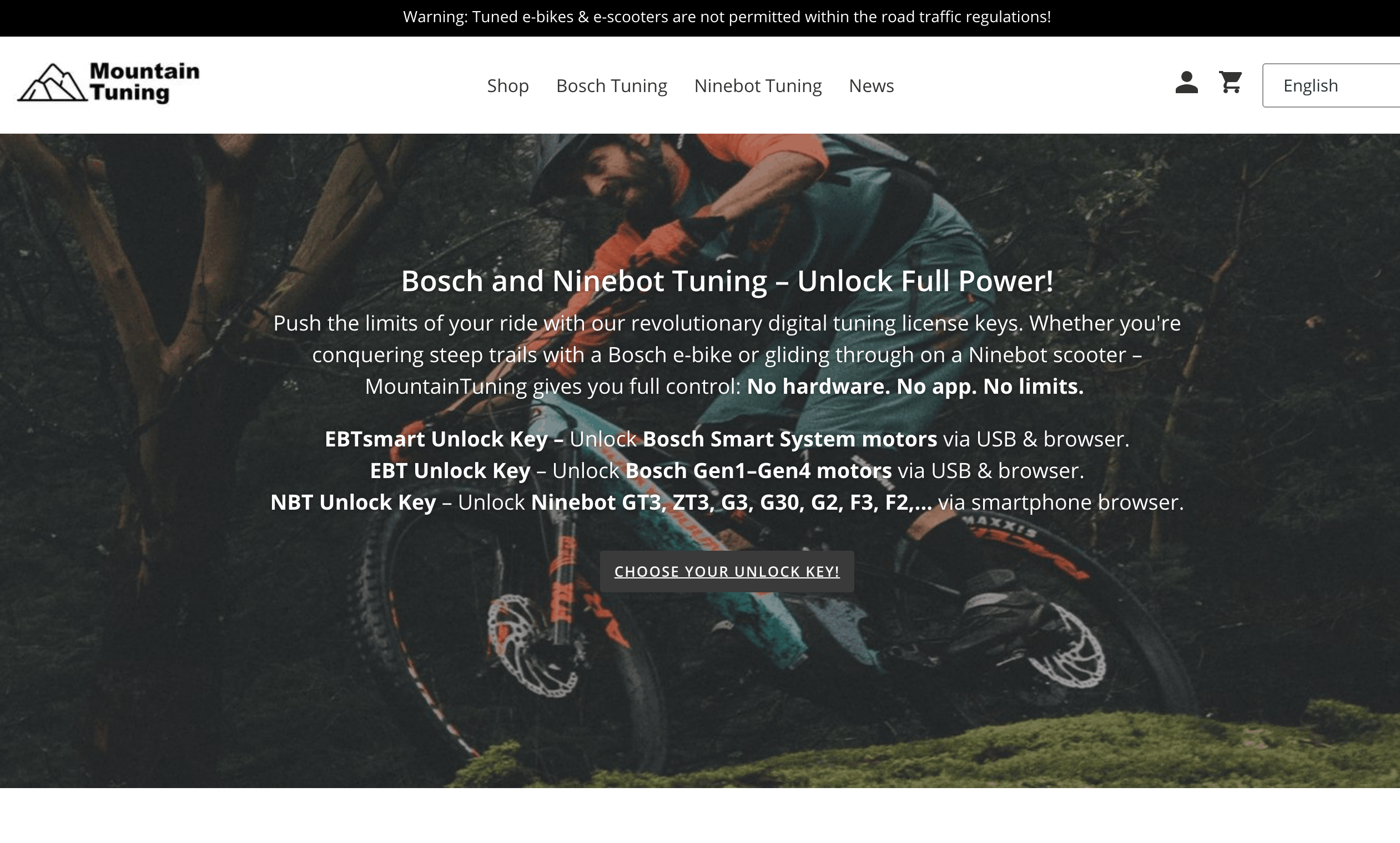 Screenshot von MountainTuning.com
